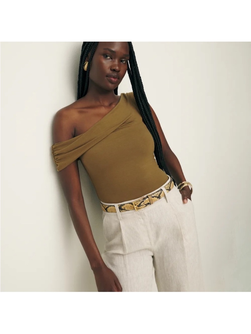 Reformation Cello Top-Olive